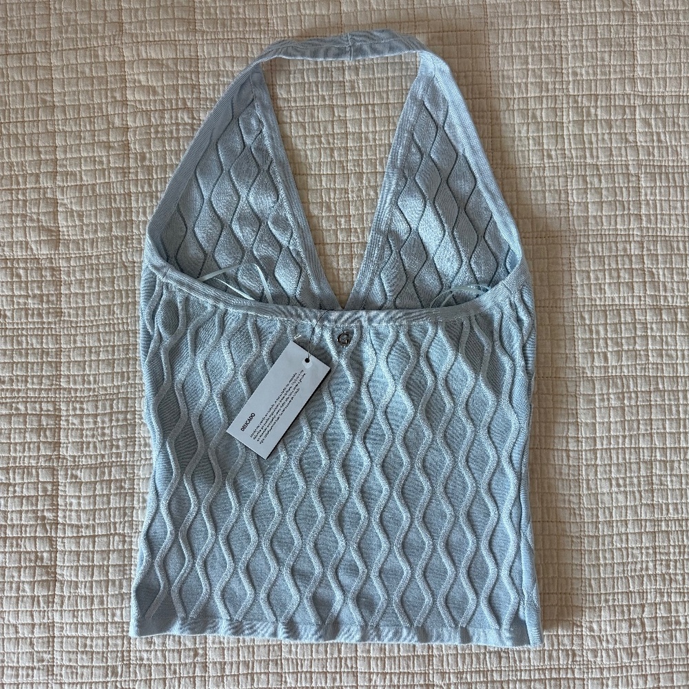 Guess Wavy Rib Halter Top